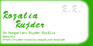 rozalia rujder business card